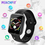 Peachfit y2 relógio inteligente monitor de freqüência cardíaca pressão arterial pulseira de fitness relógio feminino masculino smartwatch pk b57 p80 iwo 8 9 10 11